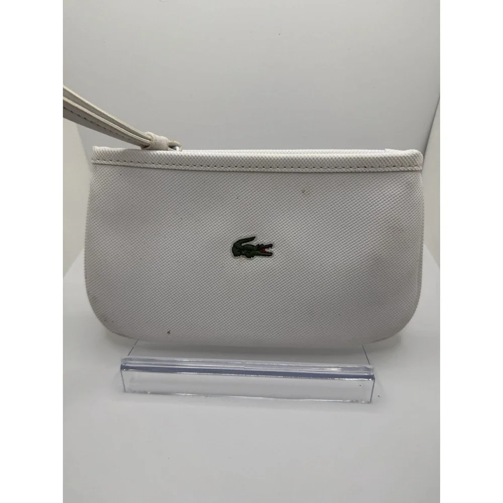 Lacoste Red Wristlet Clutch‎ Bag Alligator